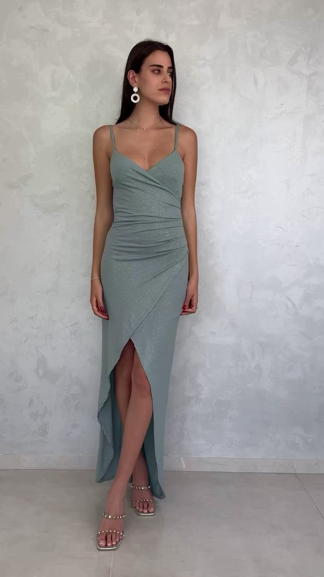 שמלת מקסי מבד לורקס עם לייקרה