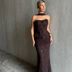 שמלת מחוך תחרה וחצאית - SLUXE