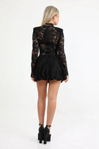 שמלת מיני גולף תחרה וחצאית בלון