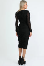 שמלת מידי צנועה שחורה