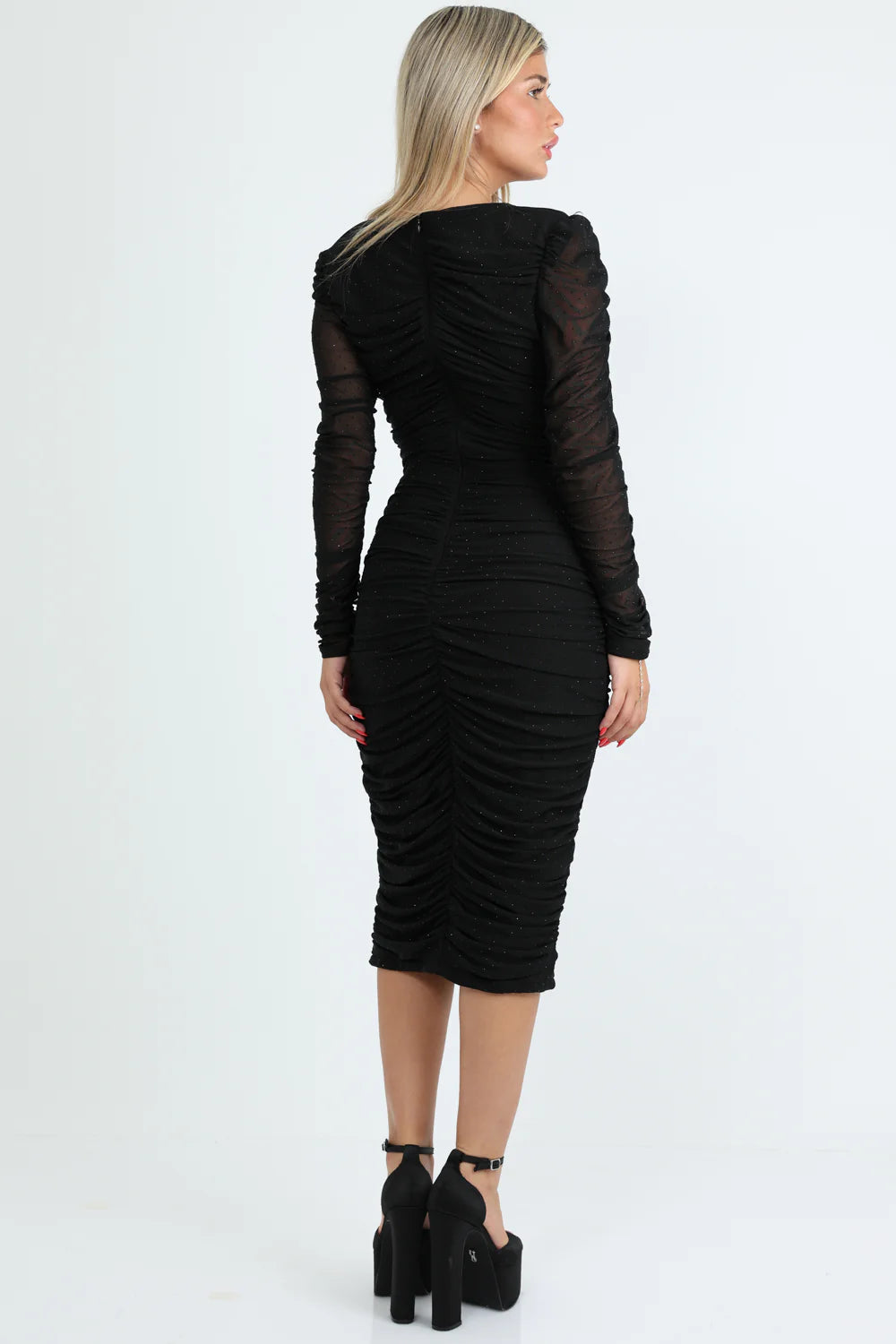 שמלת מידי צנועה שחורה