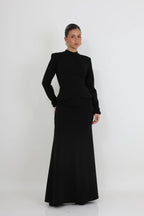 שמלות מקסי צנועה מחטבת לנשים 