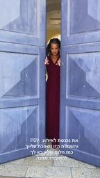 שמלת שיפון עם חגורת מותן